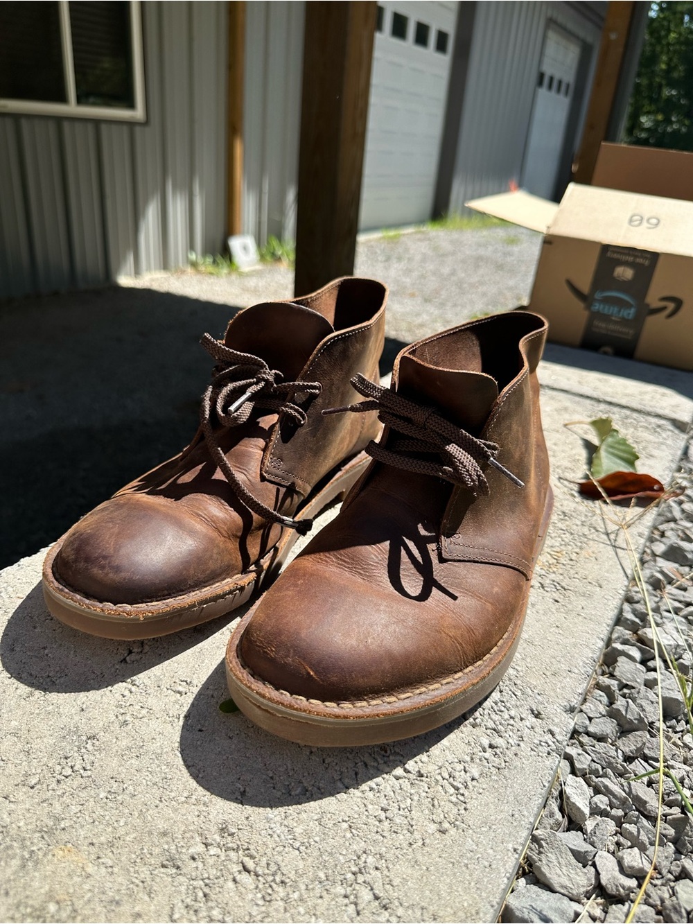 Clarks Brown Leather Men’s Chukka Boots size mens 10